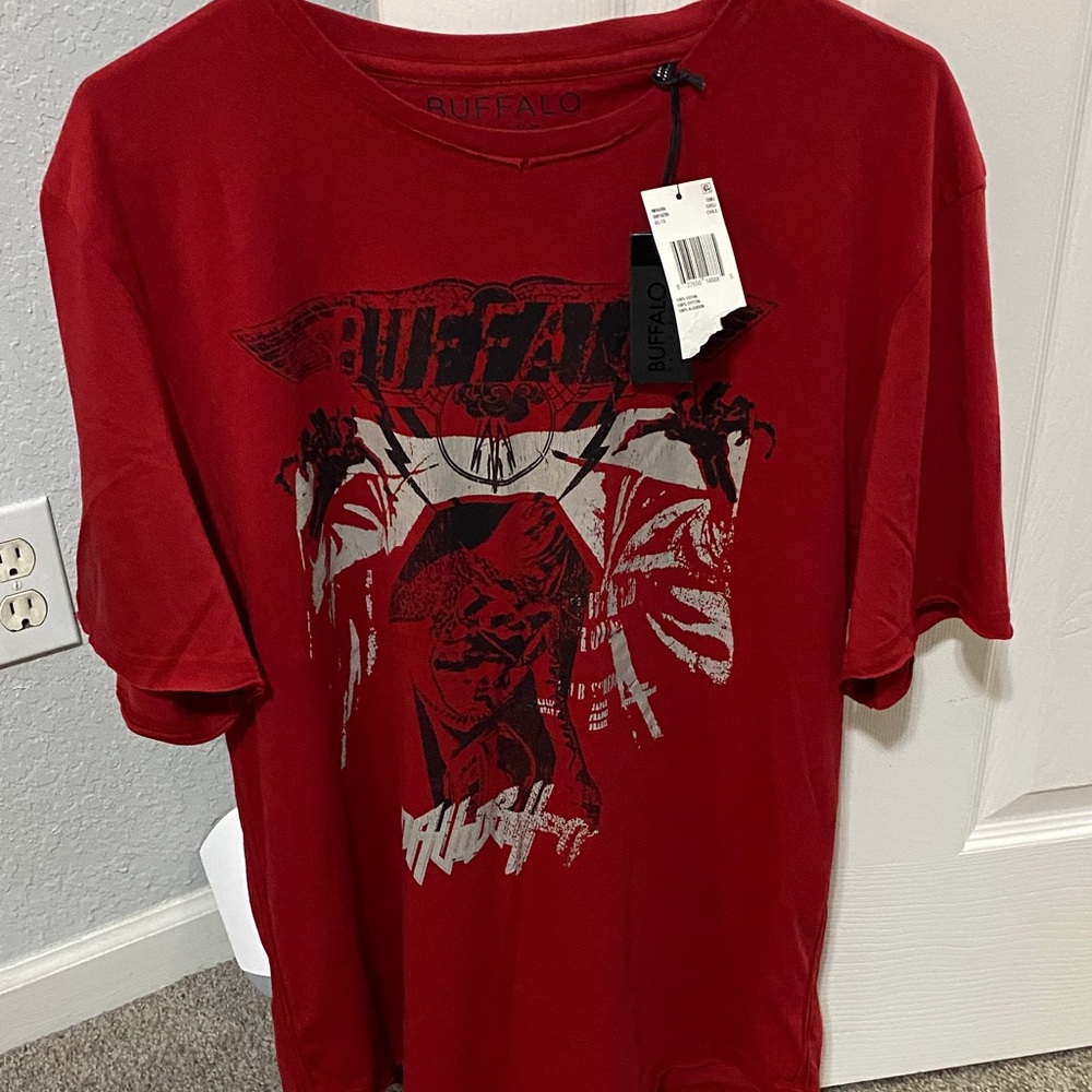 Buffalo David Bitton Men's Red Graphic Tee